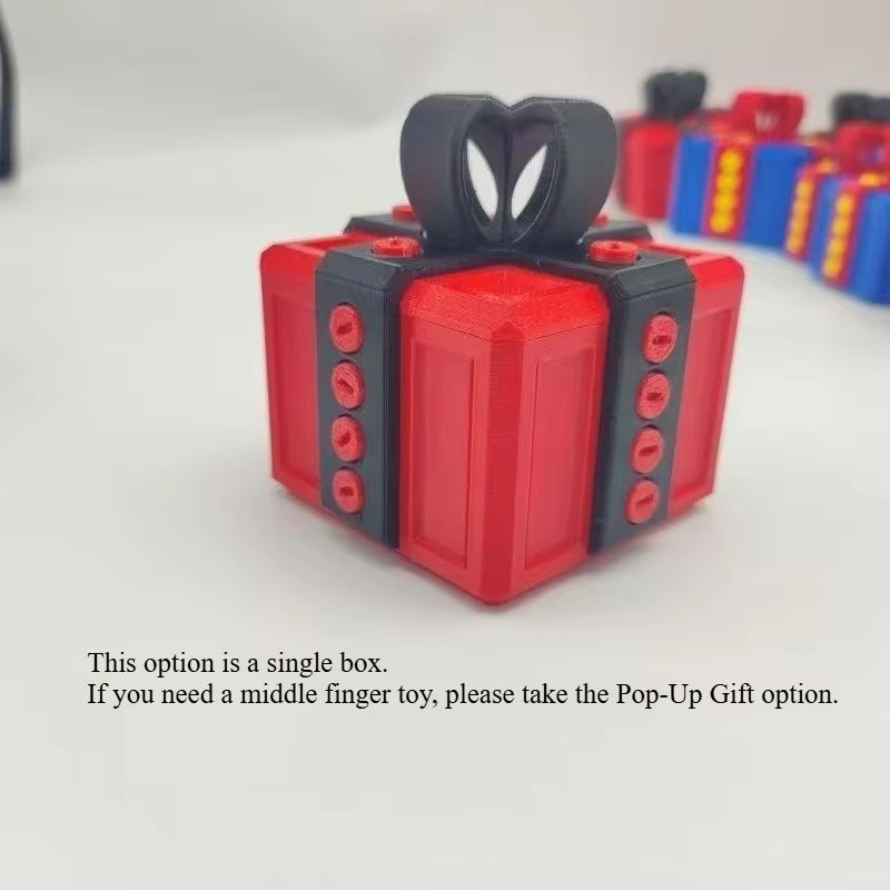The Annoying Present with Middle Finger in a Box Gift Box with Screws Prank Surprise Pop-Up Novelty Funny Gifts for Adult Toys